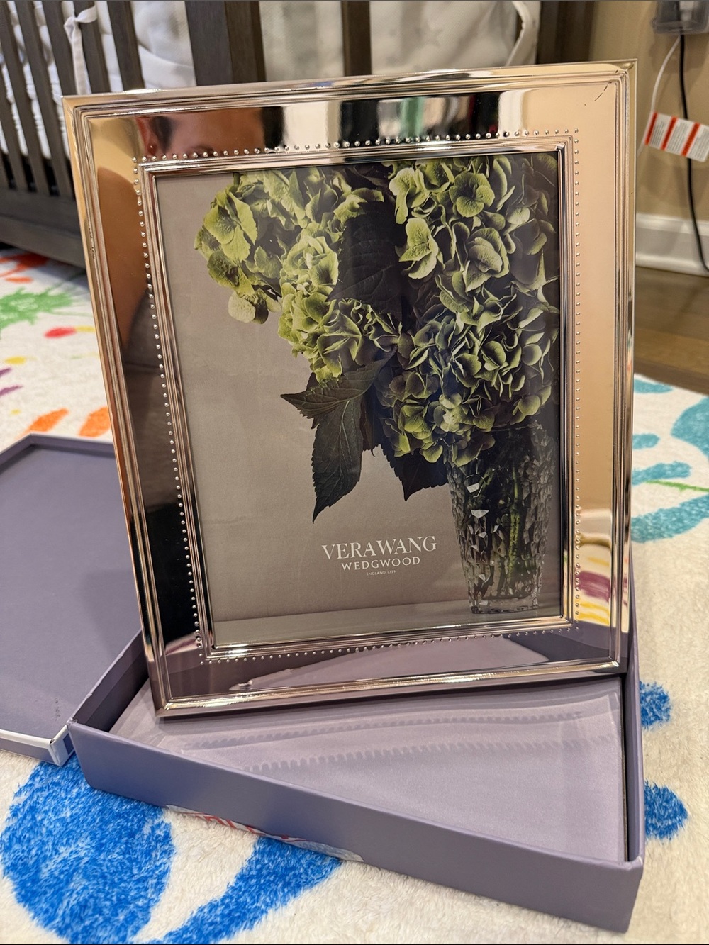 Vera Wang Silver Beaded Frame - Silver new in‎ box